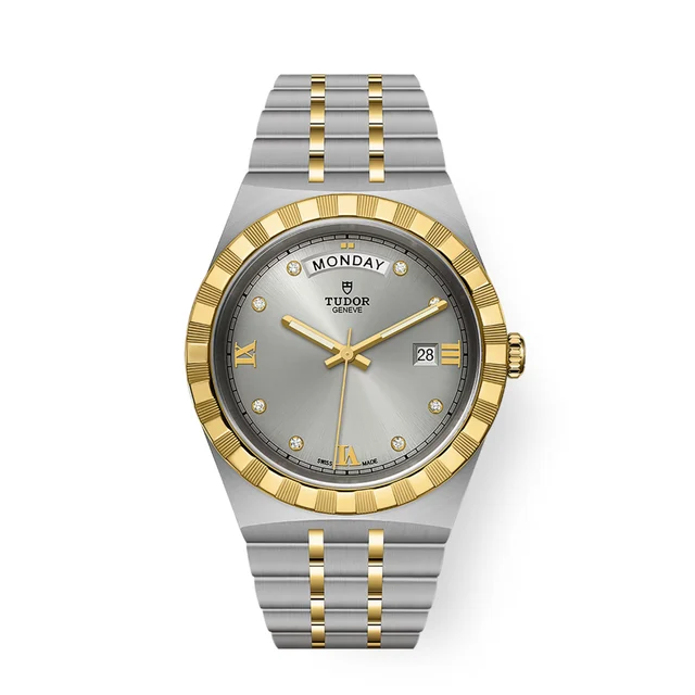Tudor Royal M28603-0002 41mm Silver Diamond Dial Steel with kol saati