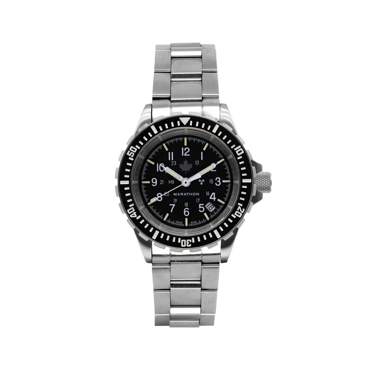 Marathon GSAR® Grey Maple Diver's Automatic Type II 41mm - Black on Bracelet WW194006SS-0309 41 mm kol saati