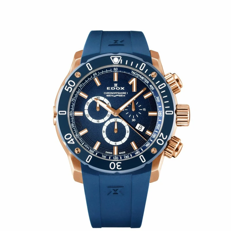 EDOX Chronorally 10221-37RBU3-BUIR3 45 mm kol saati