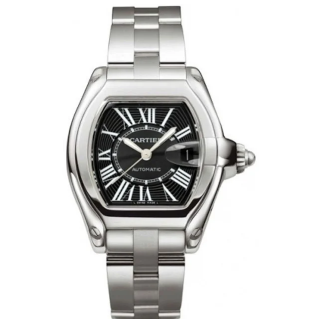 Cartier Roadster W62041V3 Black Sunray-Effect Dial Steel Bra kol saati