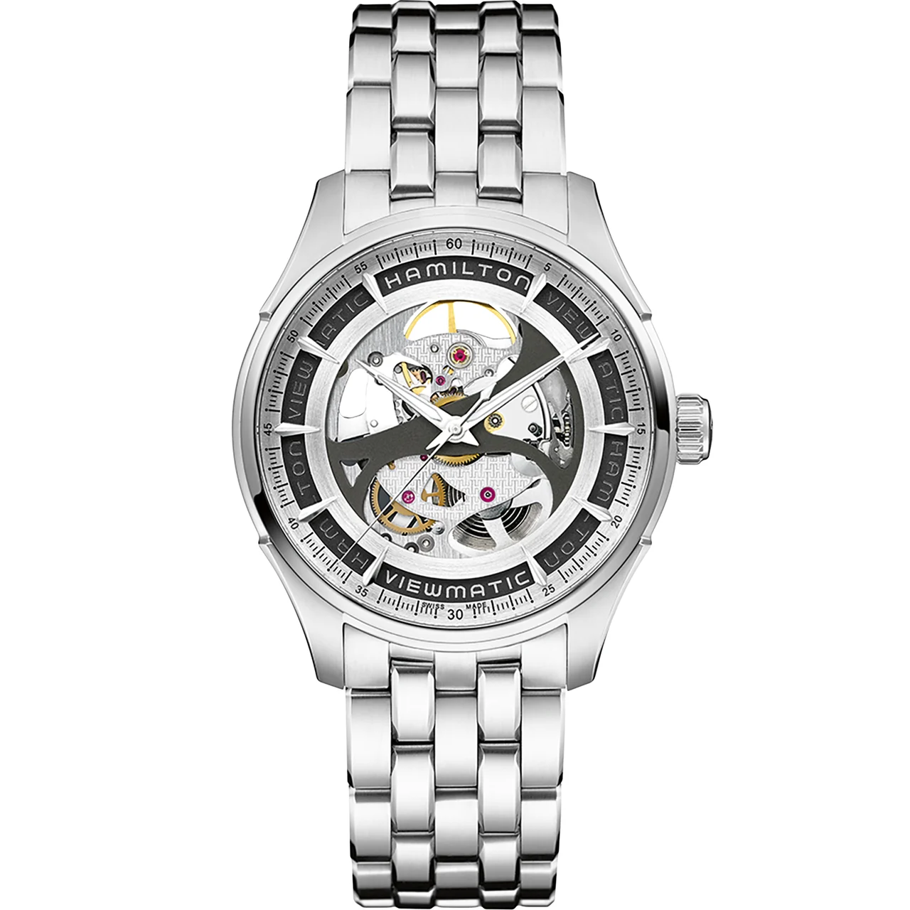 Hamilton Jazzmaster Viewmatic Skeleton Auto H42555151 40 mm kol saati
