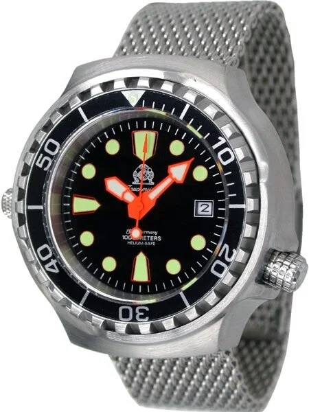 Tauchmeister Automatic, 1000m Dive Watch with Helium Release Valve and Sapphire Crystal #T0079MIL kol saati