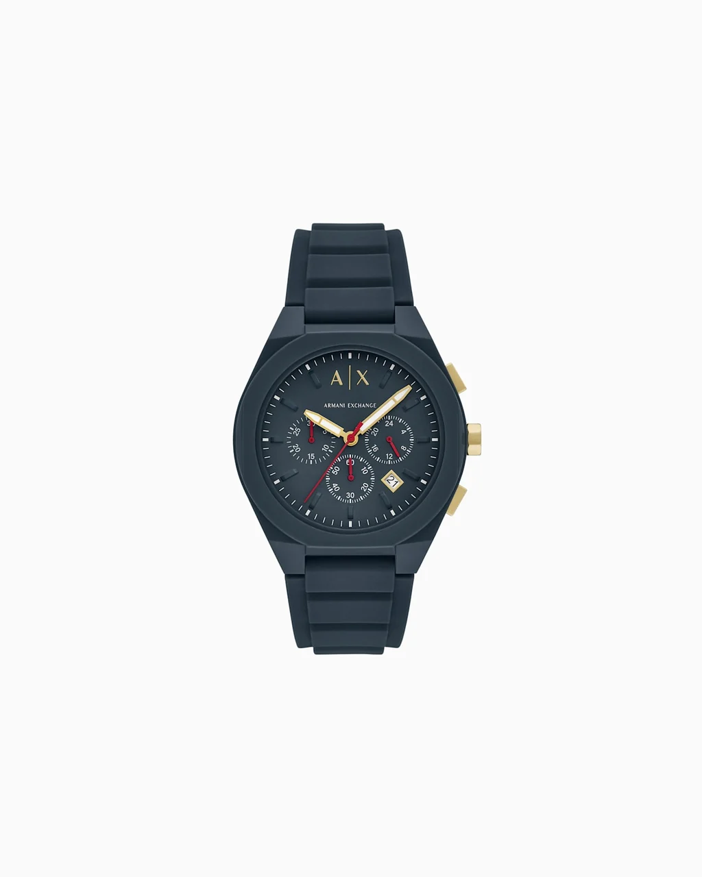 Armani Exchange Chronograph Blue Silicone Watch AX4168 44 mm kol saati
