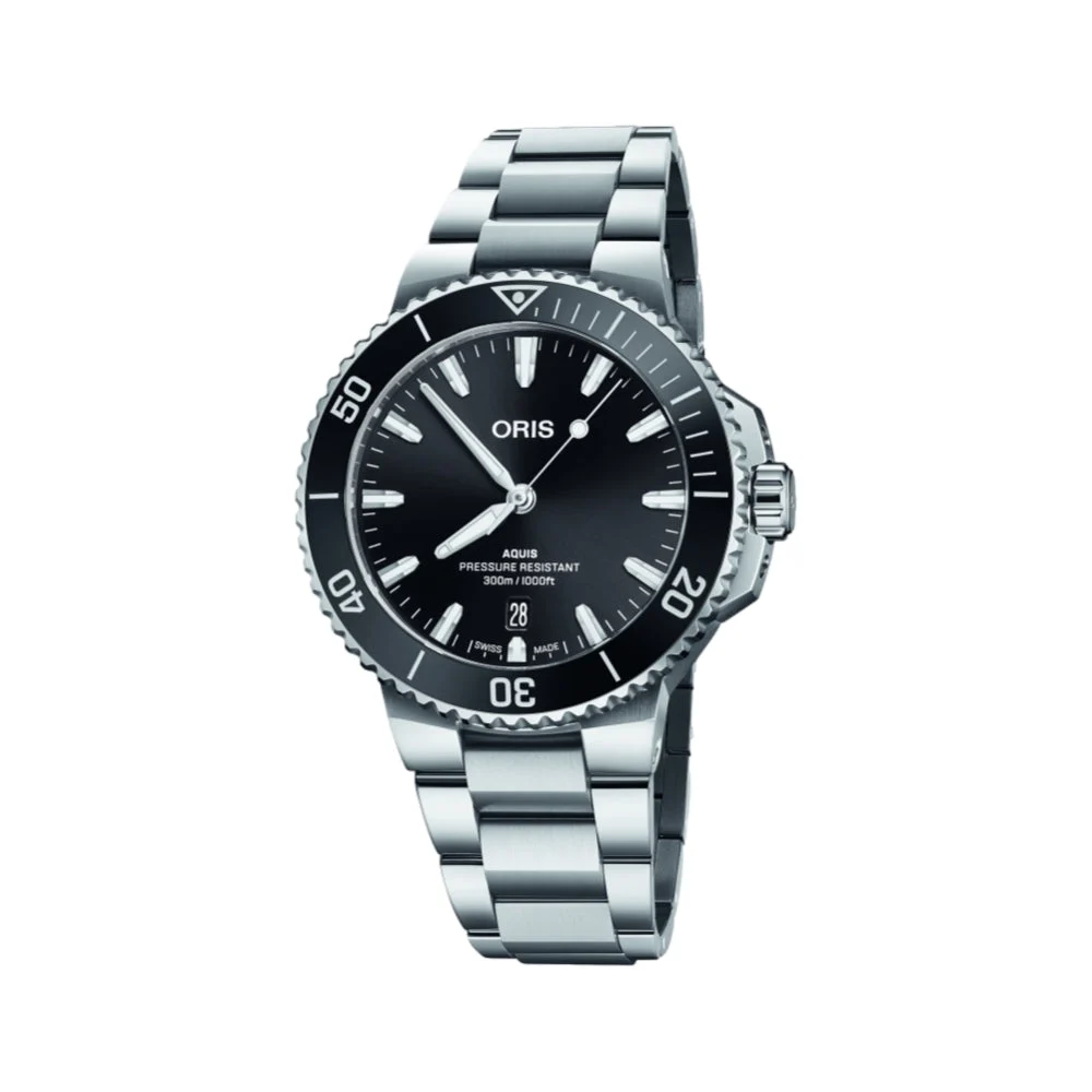 Oris Aquis Date 2024 41.5mm - Black on Bracelet 733 7787 4154-07 8 22 04PEB 41.5 mm kol saati
