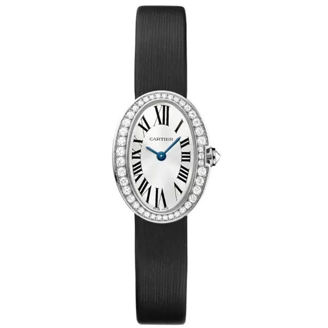 Cartier Baignoire WB520027 25MM White Gold Diamond Watch kol saati