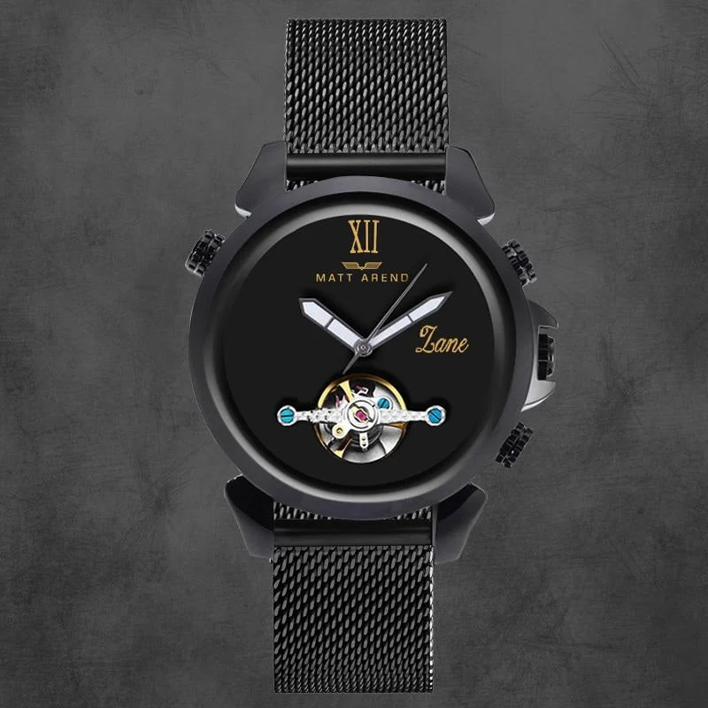 Matt Arend Andaluz Black / Gold MA 883 Andaluz Black / Gold 42 mm kol saati