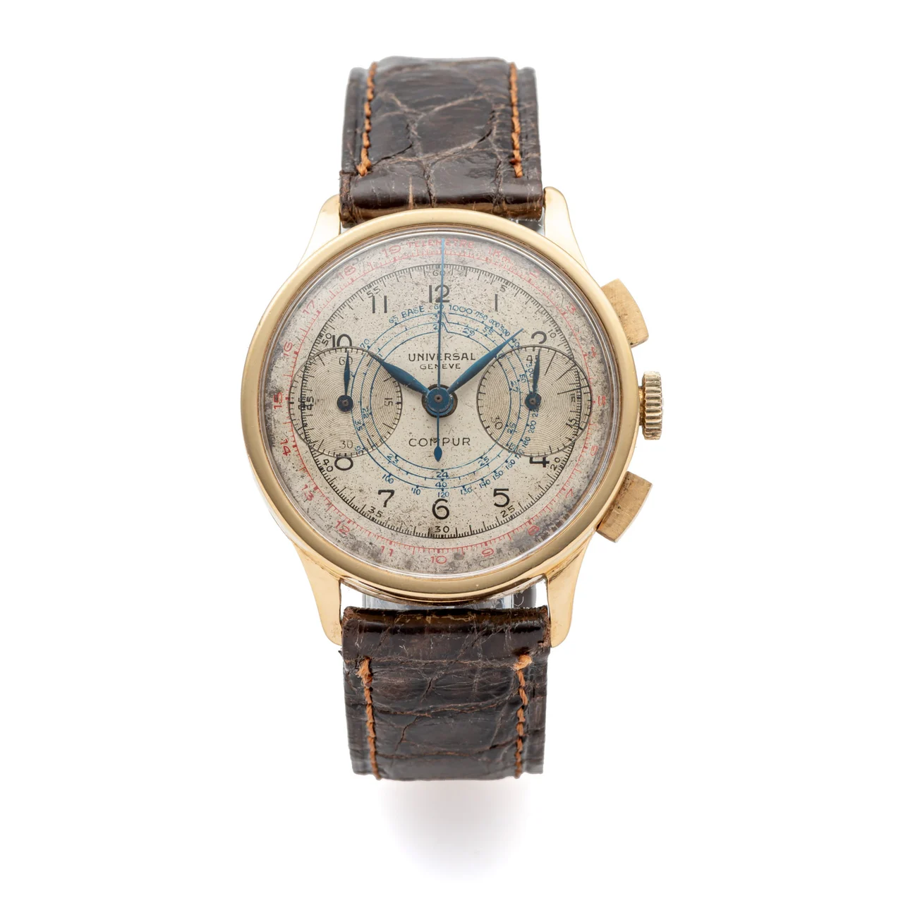 Universal UNIVERSAL, REF. 5167, COMPUR, YELLOW GOLD kol saati