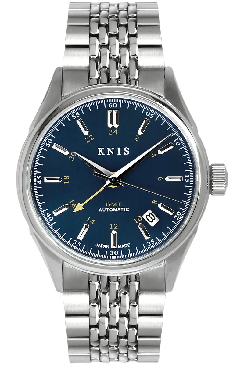 KNIS Classic GMT KN008-SVRC-BLU 38 mm kol saati