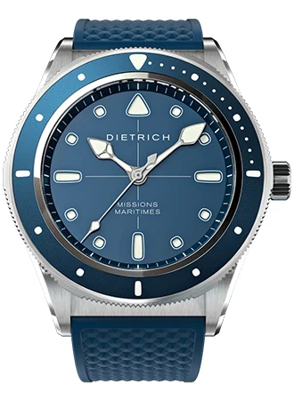 Dietrich Skin Diver SD-2 Azure Blue SD2BLU/DIET 46.2 mm kol saati