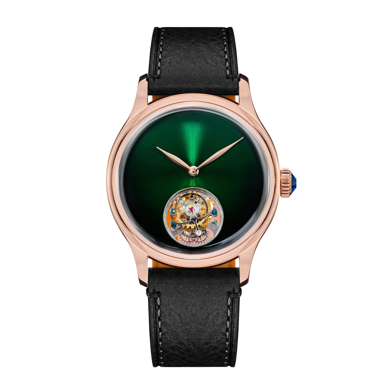 Sugess Tourbillon Master S454 Rose Gold Green Dial 38 mm kol saati