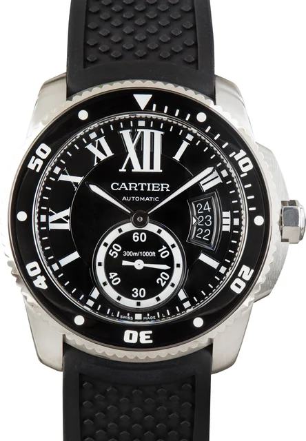 Cartier Calibre De Ref W7100056 Black Roman Dial kol saati