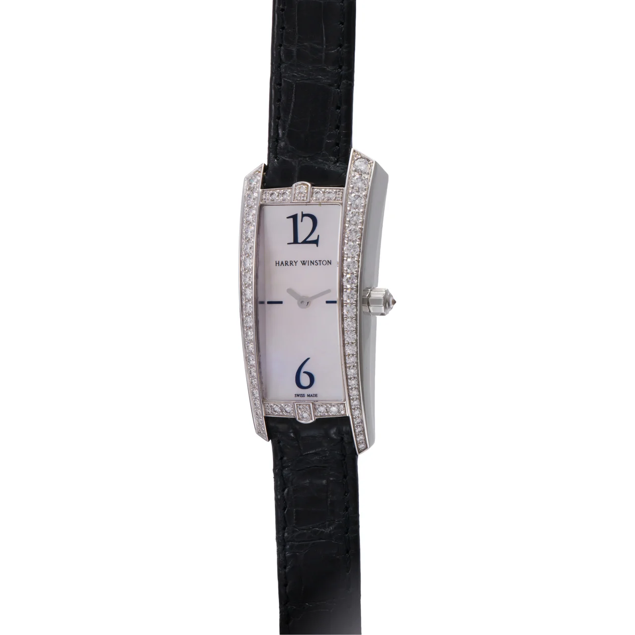 Harry Winston HARRY WINSTON REF. 340 LQW, AVENUE TRAFFIC MOTHER OF PEARL DIAMOND AND WHITE GOLD kol saati