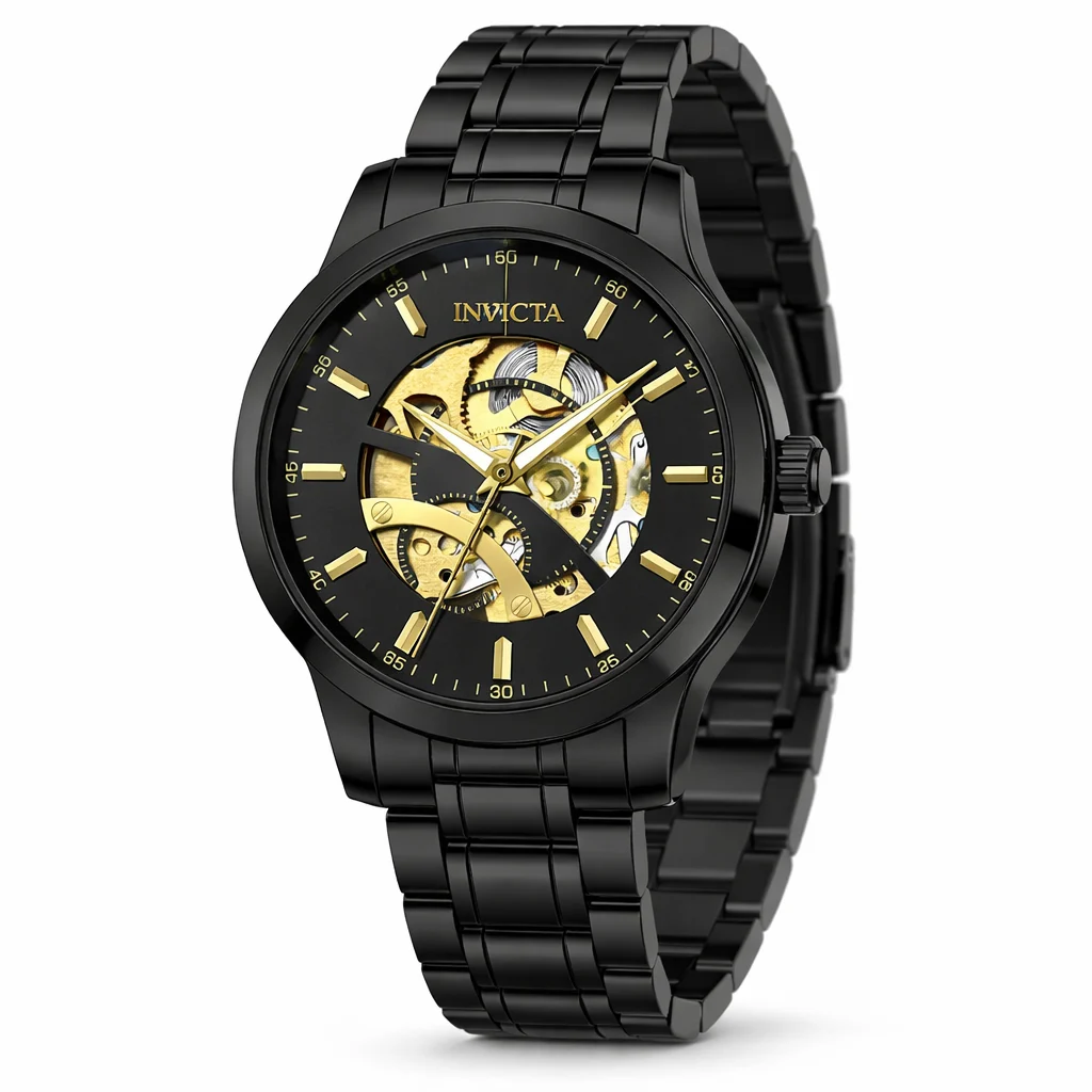 Invicta Objet D Art Automatic Watch w/ Skeleton Dial - 43mm, Black (69506) 43 mm kol saati