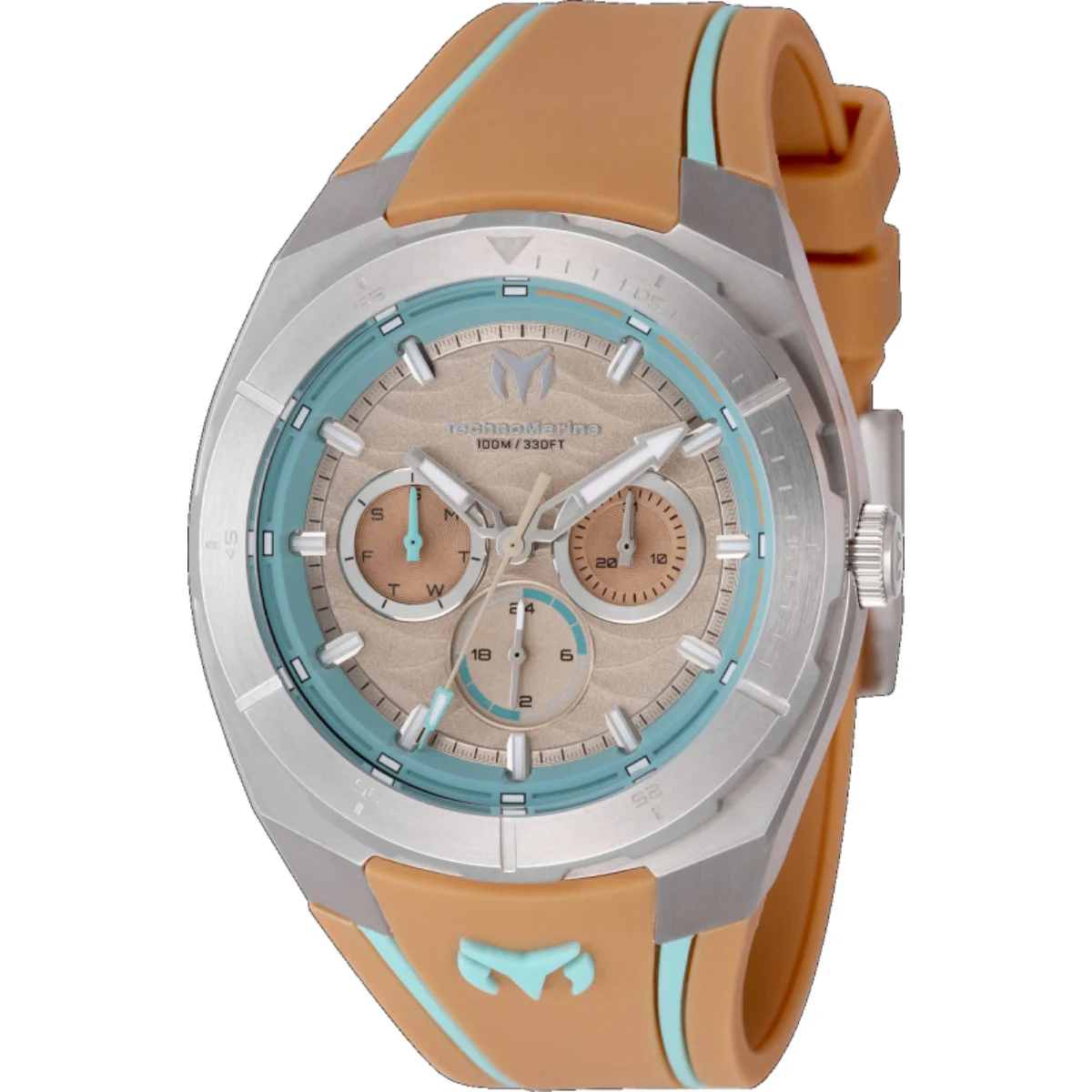 Technomarine Cruise Legend Watch - 43mm. Brown. Blue (TM-125020) 43 mm kol saati