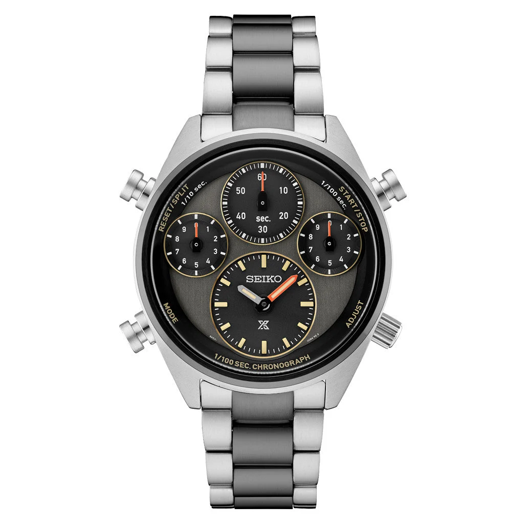 Seiko Prospex Speedtimer Solar 1/100 second Ltd Ed Chronograph with Brown Dial #SFJ005 kol saati