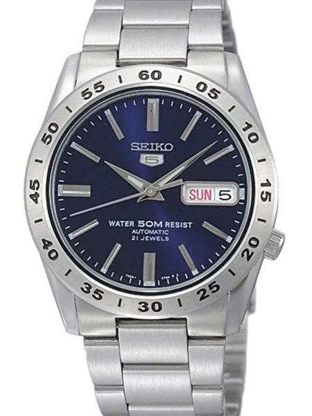 Seiko Automatic Blue Dial Watch with Stainless Steel Bracelet #SNKD99K1 kol saati