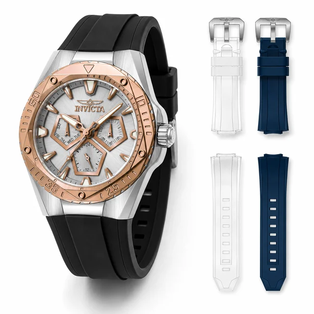 Invicta Speedway Pentora Watch - 45mm, White, Blue, Black with Interchangeable Strap (5112