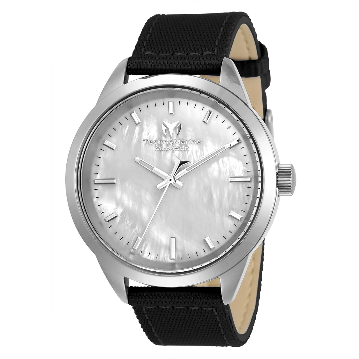 Technomarine MoonSun MoonSun Watch w/ Mother of Pearl Dial - 40mm, Black (TM-820000) 40 mm kol saati