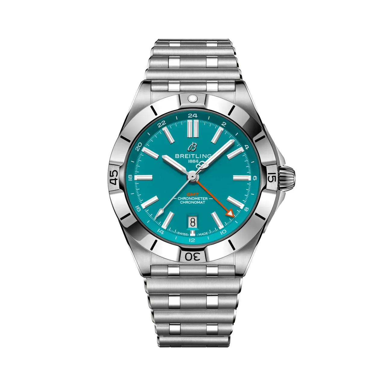 Breitling Chronomat Automatic GMT 40 NFL Miami Dolphins Edition A32398B11L1A1 40 mm kol saati