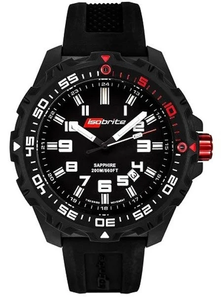 Armourlite Isobrite Black Dial Watch with T-100 Tritium Illumination and Sapphire Crystal #ISO100 47 mm kol saati