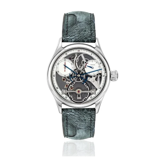 Garrick Steel Rhodium - British-Made Openworked Manual Movement S3-MK2-ST-RH kol saati