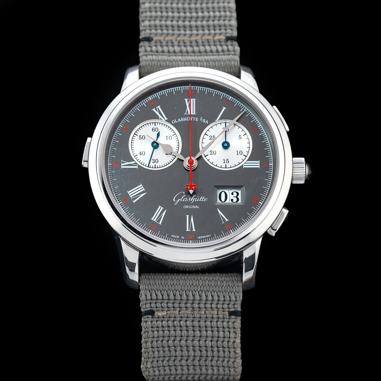 Glashutte Original Glashütte Original 1-99-01-03-03-04 Senator Rattrapante 210009N32018 42 mm kol saati