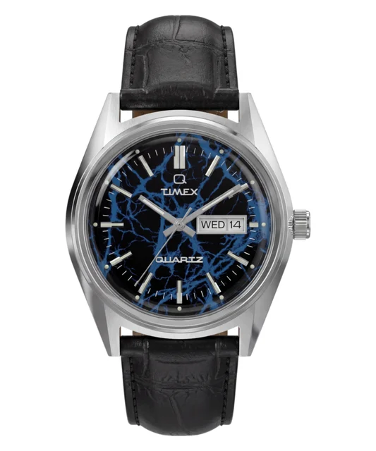 Timex Blue Vega 38mm Leather Strap Watch TW6A33800VQ kol saati