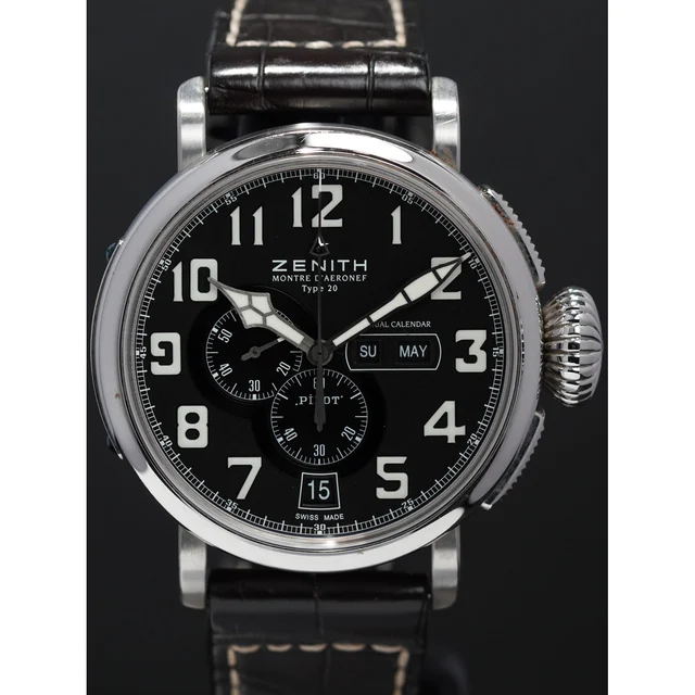 Zenith Pilot Montre d'Aeronef Type 20 Annual Calendar 210009N29479 kol saati