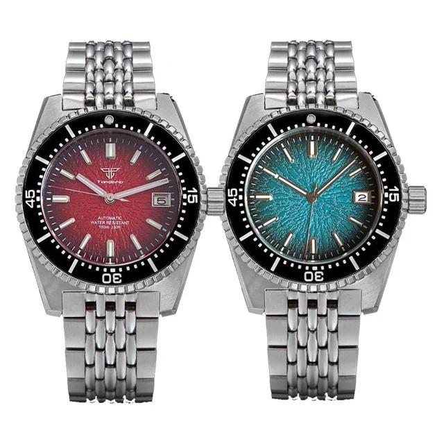 Tandorio Diver Mod TD230S Fashion 40mm NH35 Automatic Texture Dial Radiation Date Sapphire