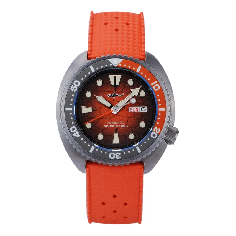Heimdallr Titanium Mini Turtle Diver Watch 海米德-钛小鲍鱼-灰胶835 47.1 mm kol saati