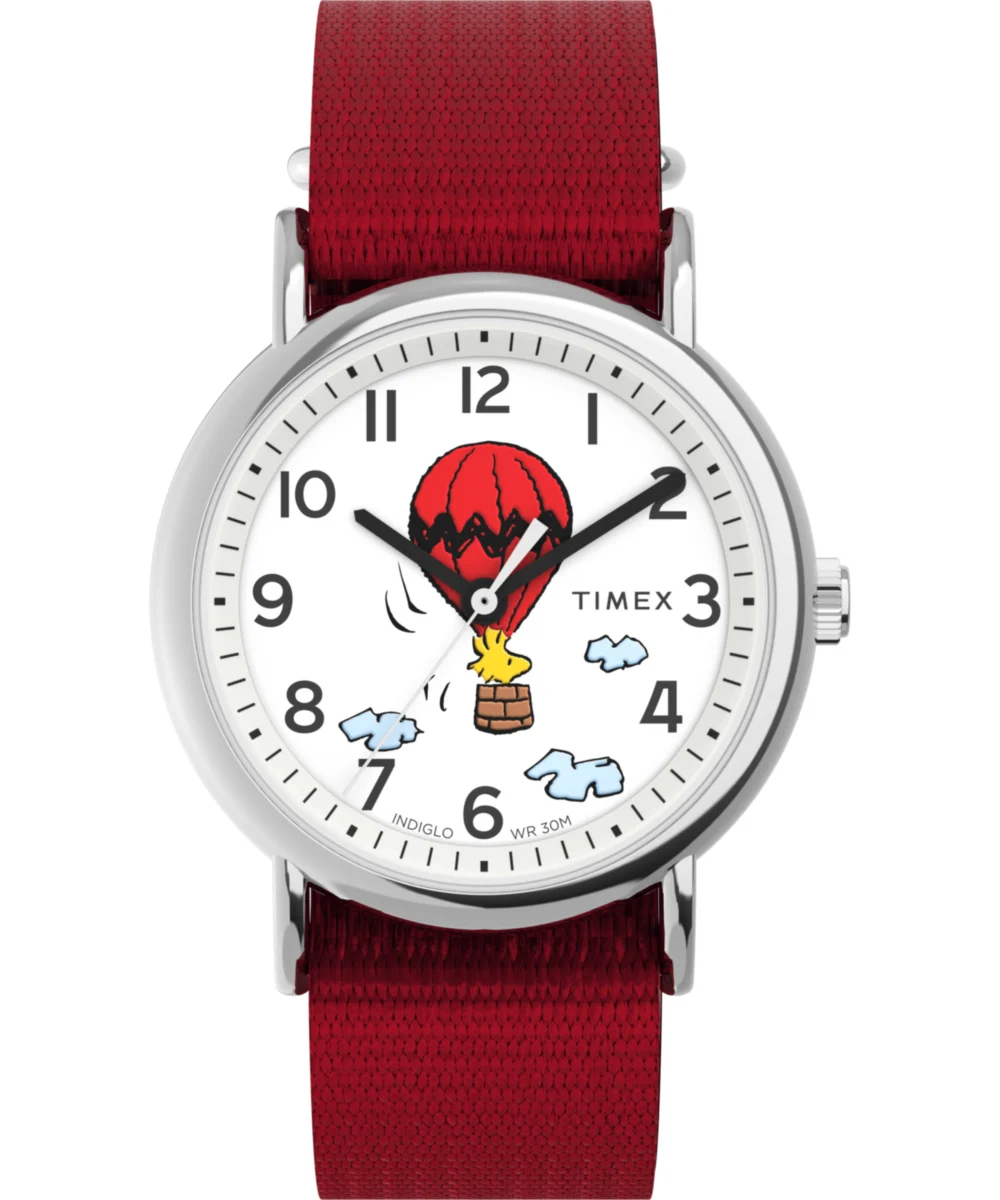 Timex Peanuts® x Weekender Balloon 38mm Fabric Strap Watch TW2Y11700 38 mm kol saati