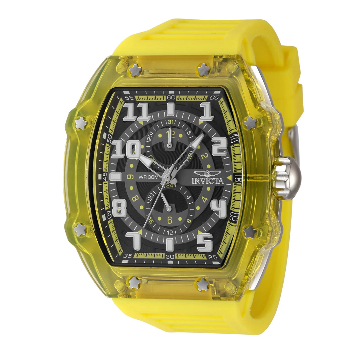 Invicta Racing Cyclone Watch - 48.5mm, Yellow (48449) 48.5 mm kol saati