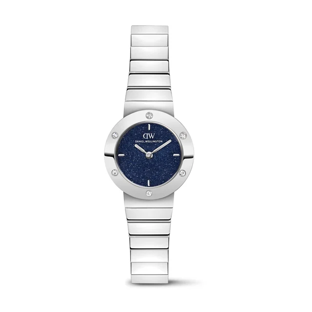DANIEL WELLINGTON Stella Piano-Link Crystal Blue-Sandstone Silver DW00101000 kol saati