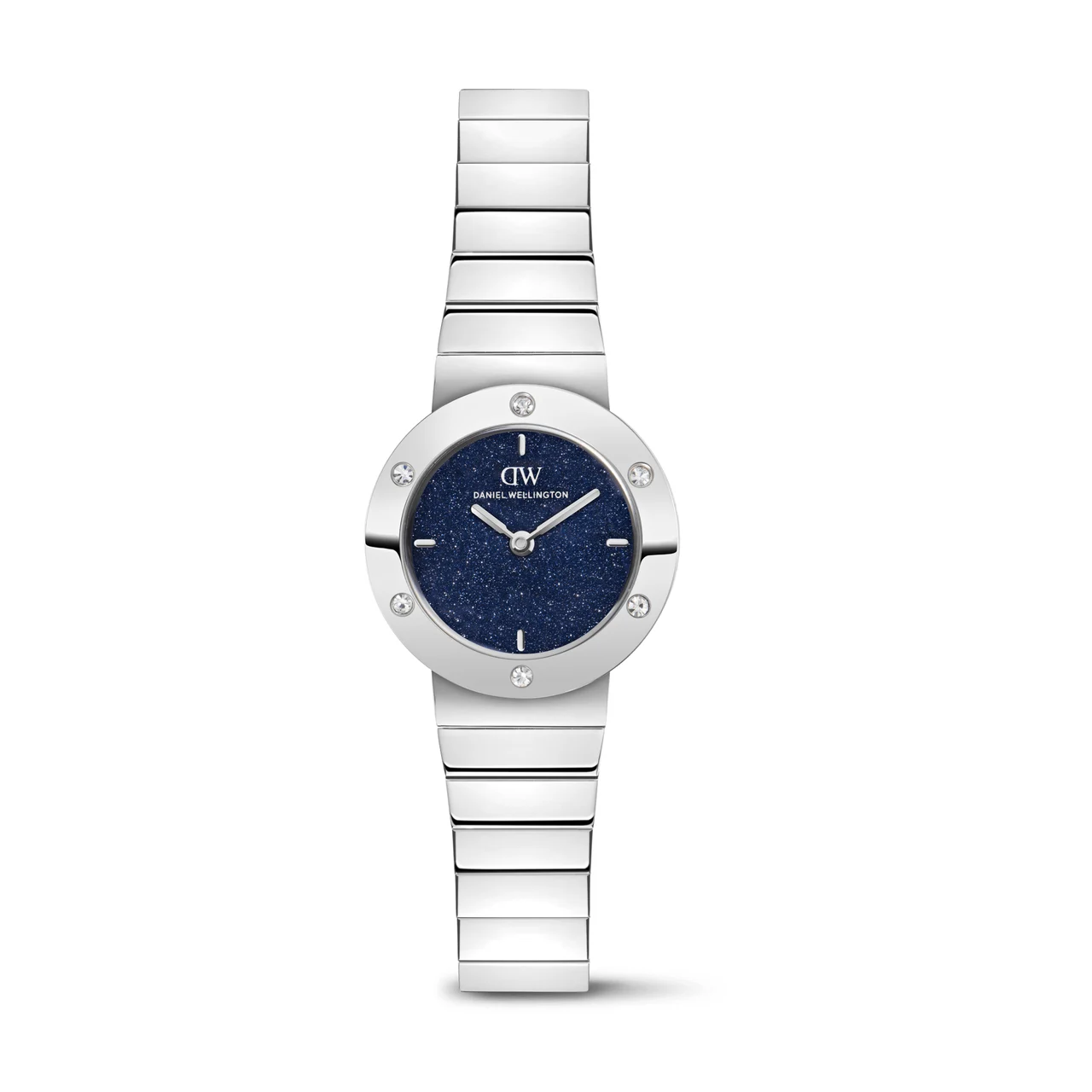 DANIEL WELLINGTON Stella Piano-Link Crystal Blue-Sandstone Silver DW00101000 kol saati