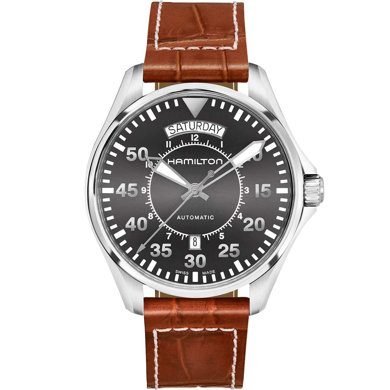 Hamilton Khaki Aviation Pilot Day Date Auto H64615585 42 mm kol saati
