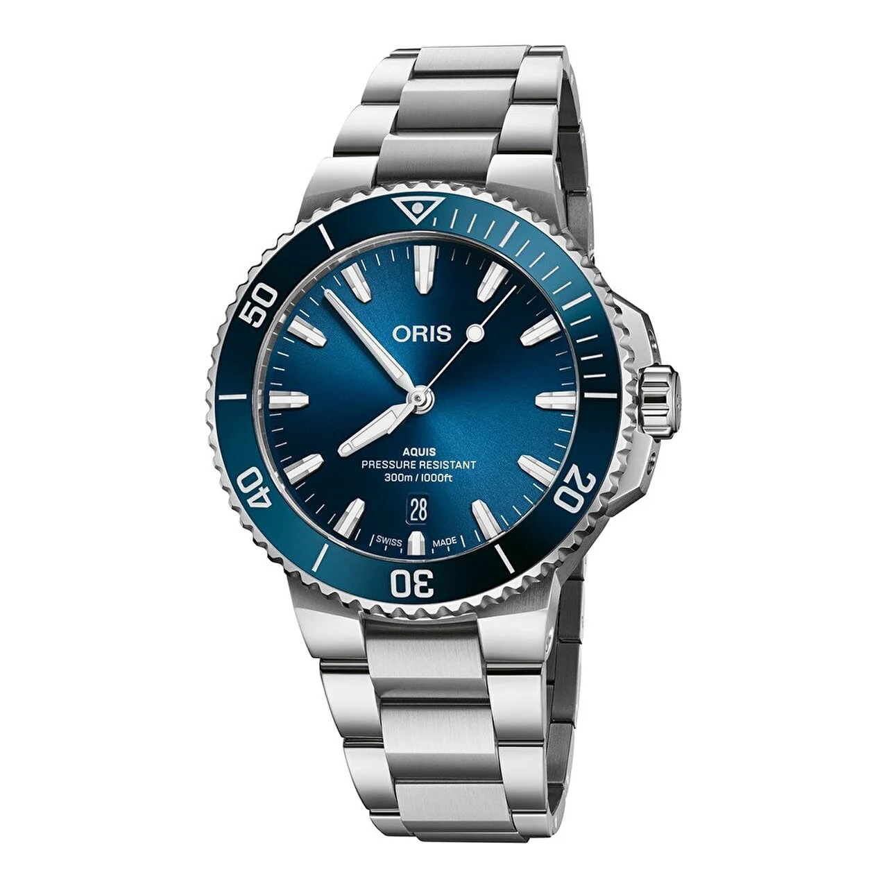 Oris Aquis Date 01 77874135-0782204PEB 41.5 mm kol saati