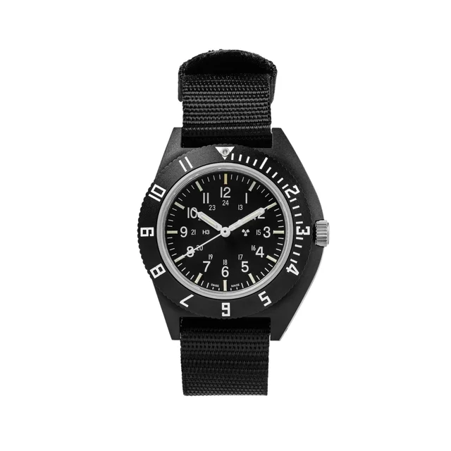 Marathon Standard-Issue Tritium Pilot's Quartz Type II NAV 41mm - Black on Fabric Strap WW