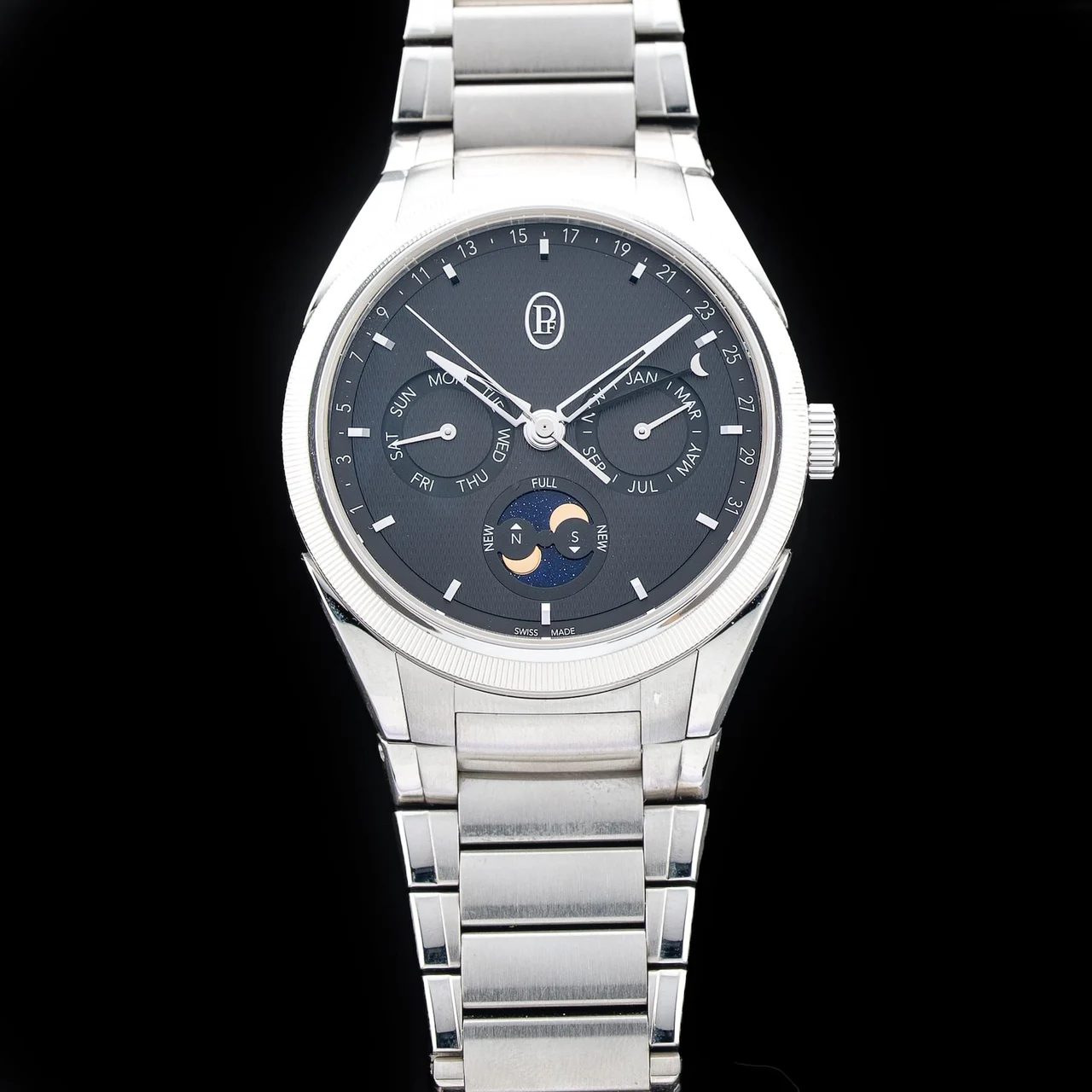 Parmigiani Fleurier Tonda PF Annual Calendar Steel 210009N34323 42 mm kol saati