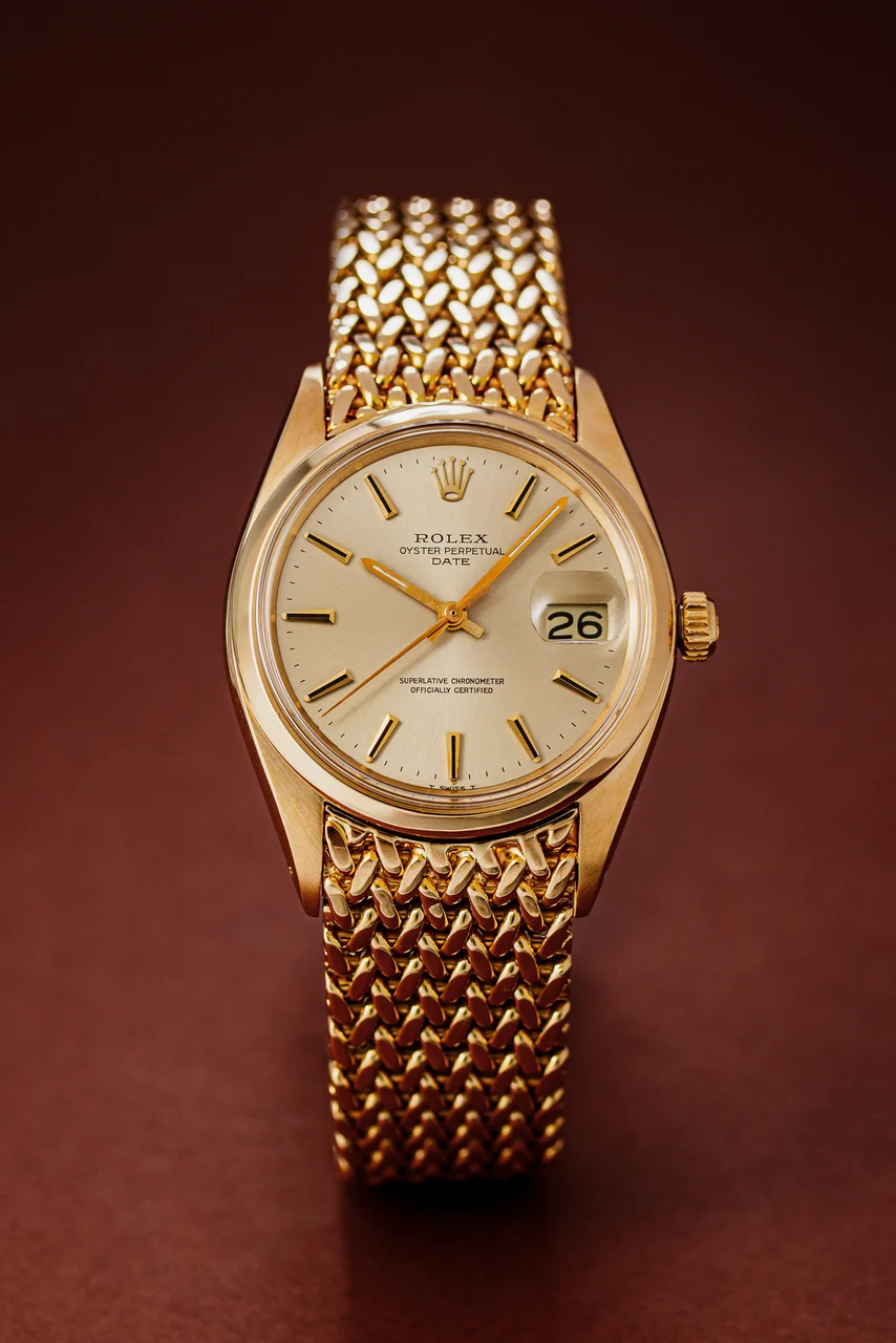 Rolex Date Ref.1500 Rare bracelet 34 mm kol saati