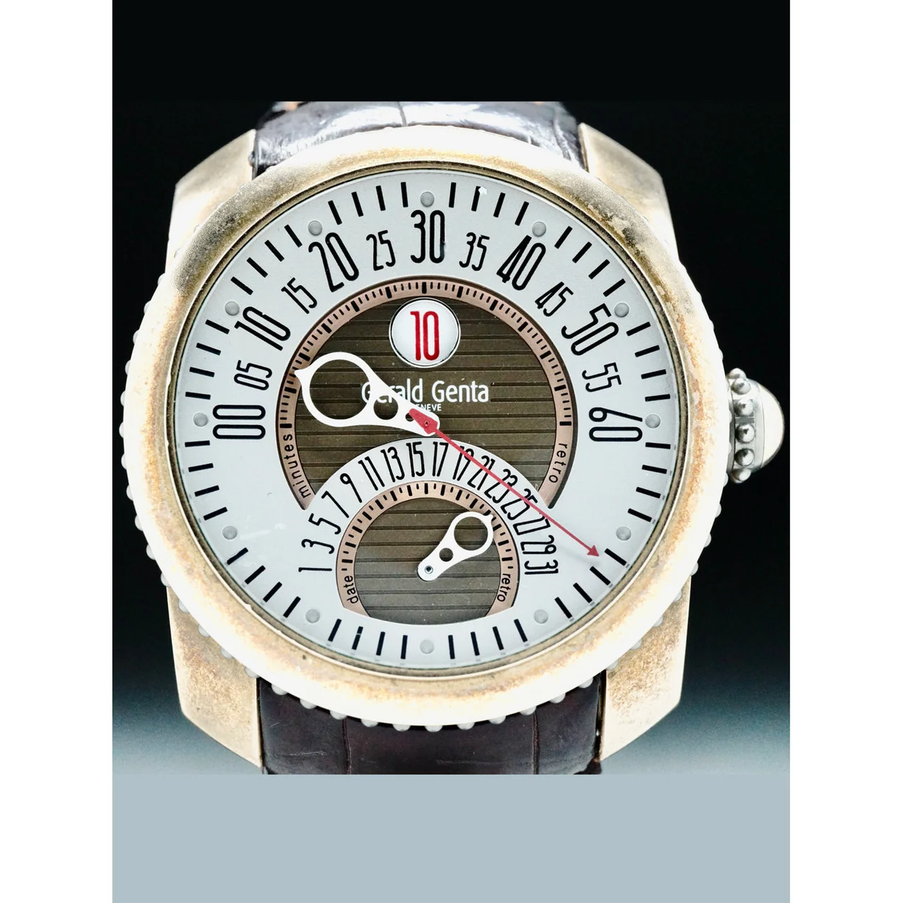 Gerald Genta Gefica Bronze GBS.Y.98.330.CB.BO 210000073429 46.5 mm kol saati