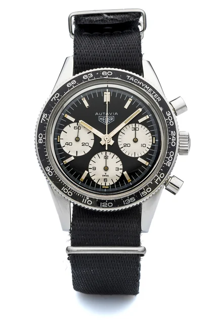 Heuer HEUER, REF. 2446 AUTAVIA, CHRONOGRAPH, JOCHEN RINDT, STEEL kol saati