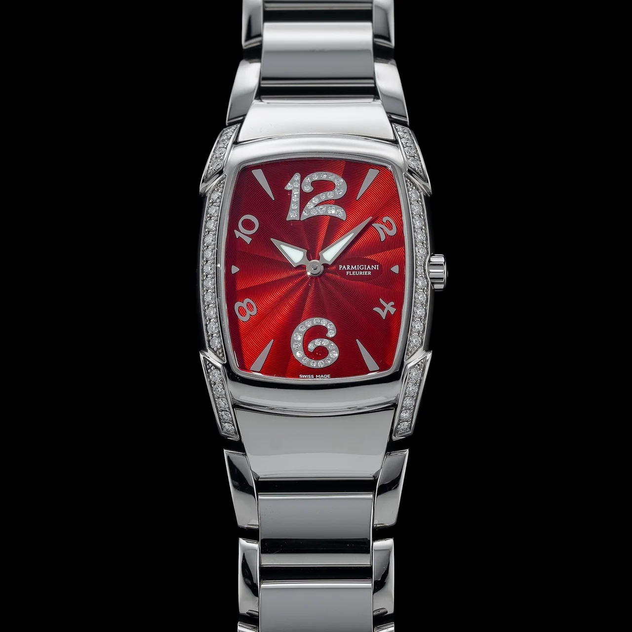 Parmigiani Fleurier Kalpa Donna Steel Set Amarante Set PFC160-0020901-B00002 POC210009N40844 34 mm kol saati