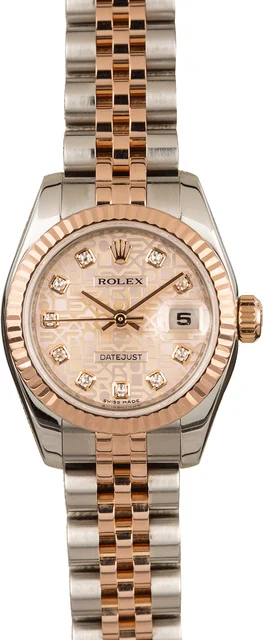 Rolex Datejust 179171 Pink Jubilee Diamond Dial 179171RDJ kol saati