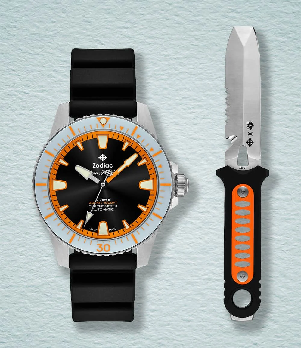 Zodiac GiantMouse Super Sea Wolf Pro-Diver Watch ZO3652 42 mm kol saati