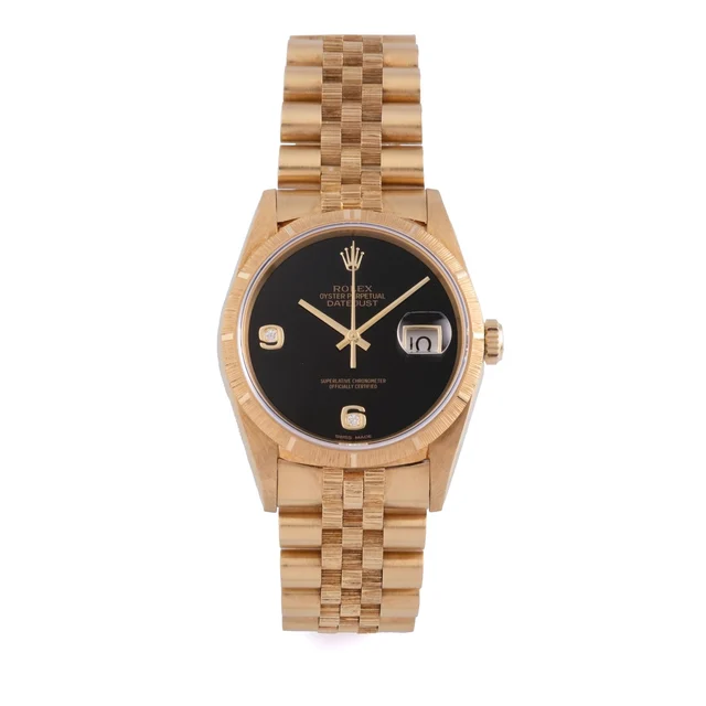 Rolex ROLEX REF. 16248, DATEJUST, “PYRAMID” WHITE DIAL,YELLOW GOLD kol saati