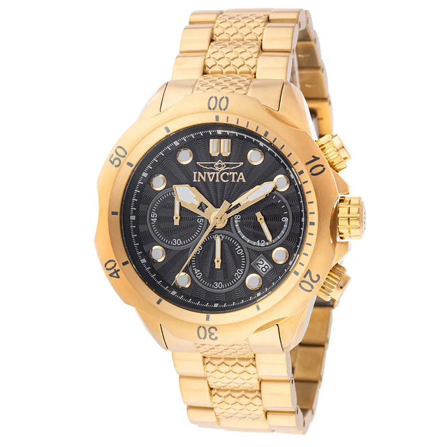 Invicta Venom Steelshed Watch - 46mm. Gold (47754) kol saati