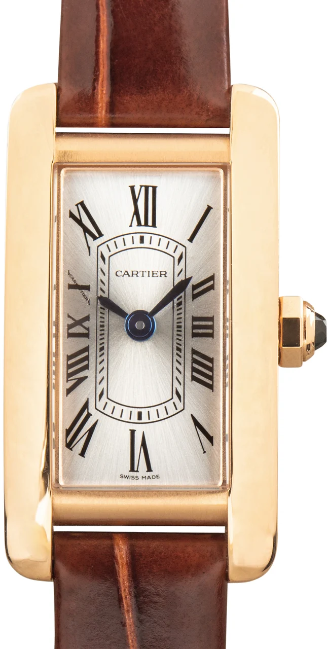 Cartier Tank Americaine Watch Ref WGTA0341 Mini Model kol saati