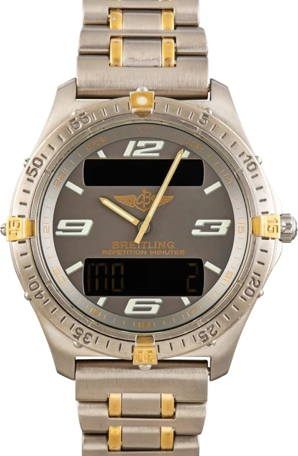 Breitling Aerospace Analog Digital Watch Ref F65362 F6536210/M119 kol saati