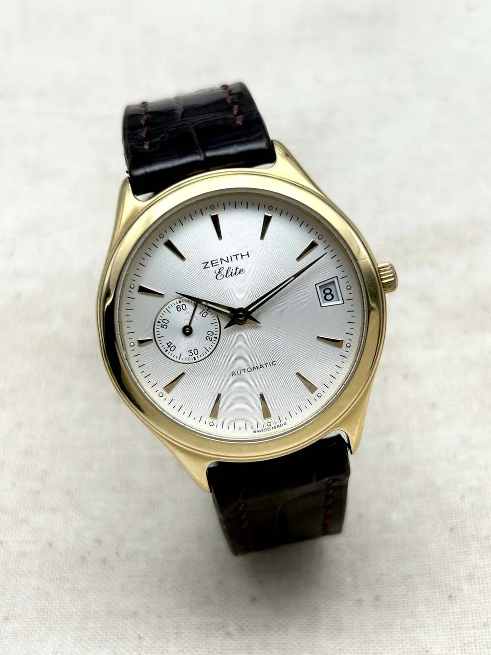 Zenith Elite 18K Gold, automático. 36 mm kol saati