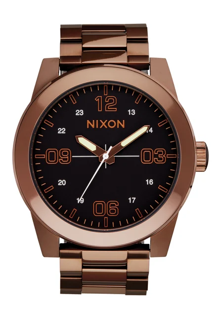 Nixon US Corporal Stainless Steel - Chocolate / Dark Roast A346-5253-00 kol saati